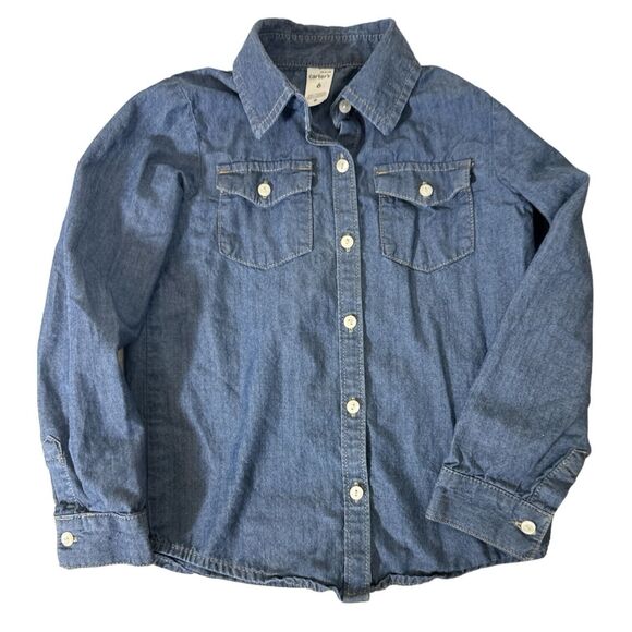 Carter's Other - Carter's Boys Sz 6 Denim Button Up Shirt